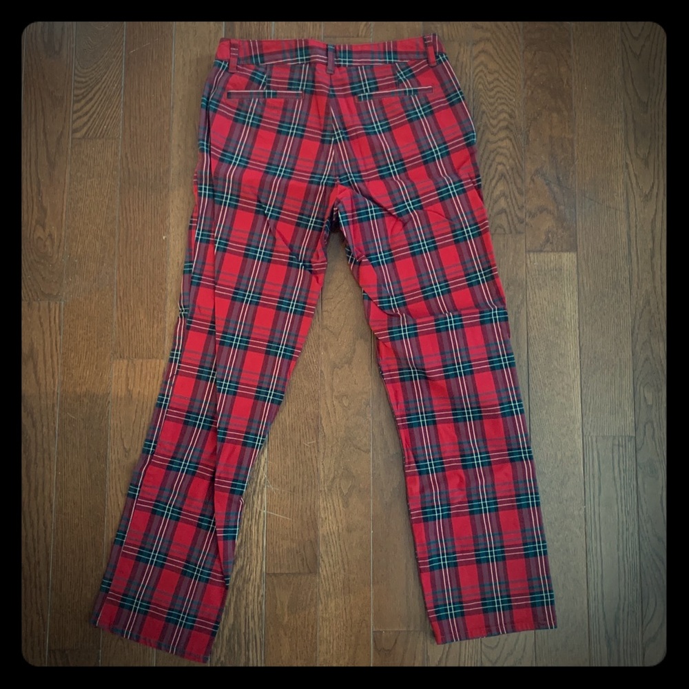 Zumiez Empyre Red Plaid Cassia Straight Crop